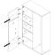 Vitrine 2D Locarno 95cm Eiche Nealson / Grau,5
