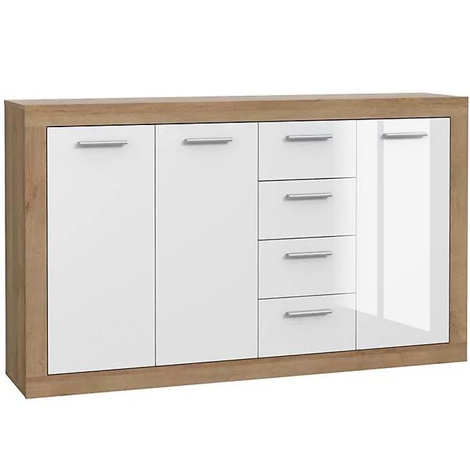 Kommode Baccio 3d4s 143cm Eiche Riviera