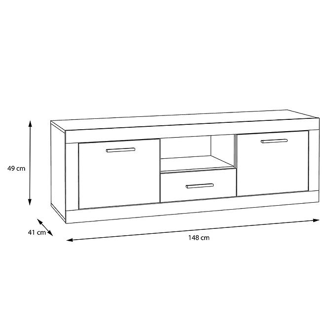 Tv Tisch Baccio 148cm Eiche Riviera,3