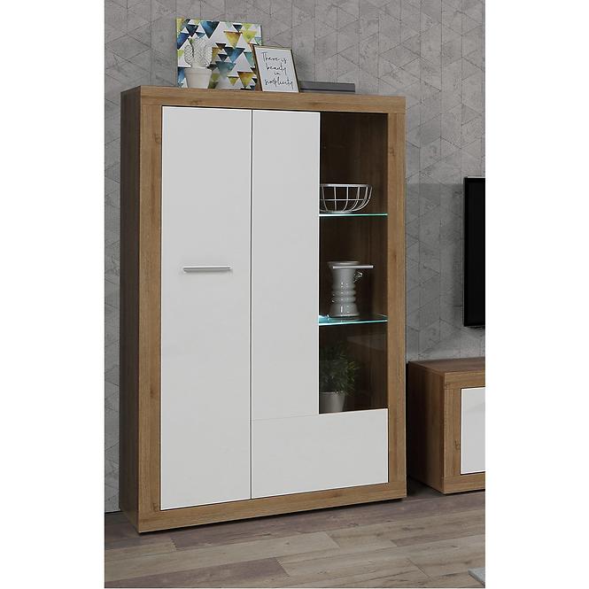 Vitrine Baccio 2d 93cm Eiche Riviera