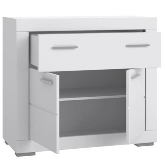 Kommode Snow 2d1s 96cm Weiße Matte,3