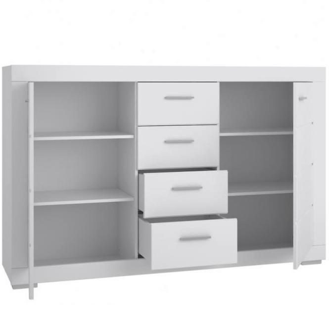 Kommode Snow 2d4s 171cm Weiße Matte,2