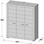 Schrank Snow Szafa 3d 166cm Weiße Matte,4