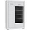 Vitrine Snow 1d1s3p 101cm Weiße Matte