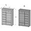 Vitrine Snow 1d1s3p 101cm Weiße Matte,3
