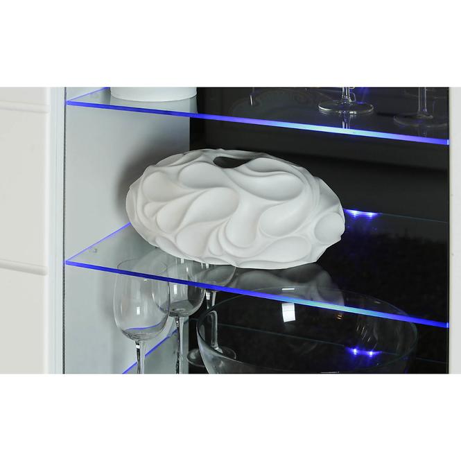 Vitrine Snow 1d1s3p 101cm Weiße Matte,5