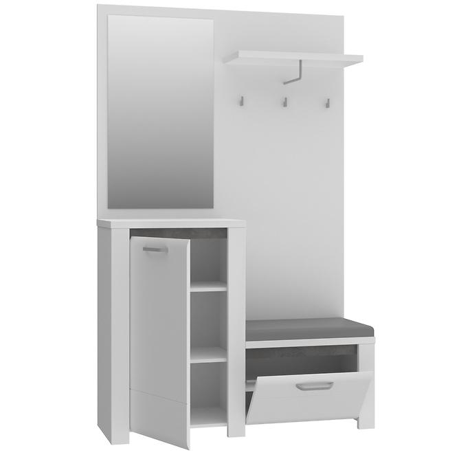 Garderobe Brugia 125cm Weiß