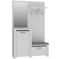 Garderobe Brugia 125cm Weiß