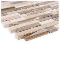 Mosaik Marron/travertin/crema/glassmix brau 30,6x31,6x0,8