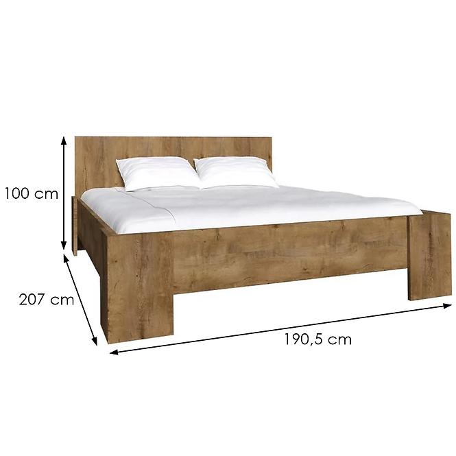Bett Montana 190cm Eiche Lefkas, L2