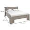 Bett Montana 190cm Eiche Trüffel, L2,2
