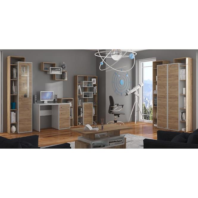 Schreibtisch Rio 127cm Eiche Craft Weiß/Golden R,4
