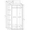 Schrank Rio 105cm Eiche Craft Weiß/Golden,2