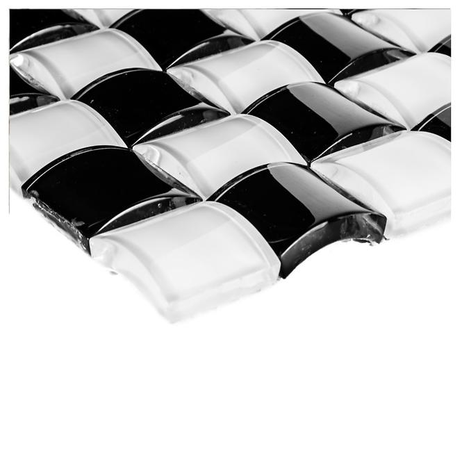 Mosaik 3d black white 78530 25,6x25,6x0,8-1,2