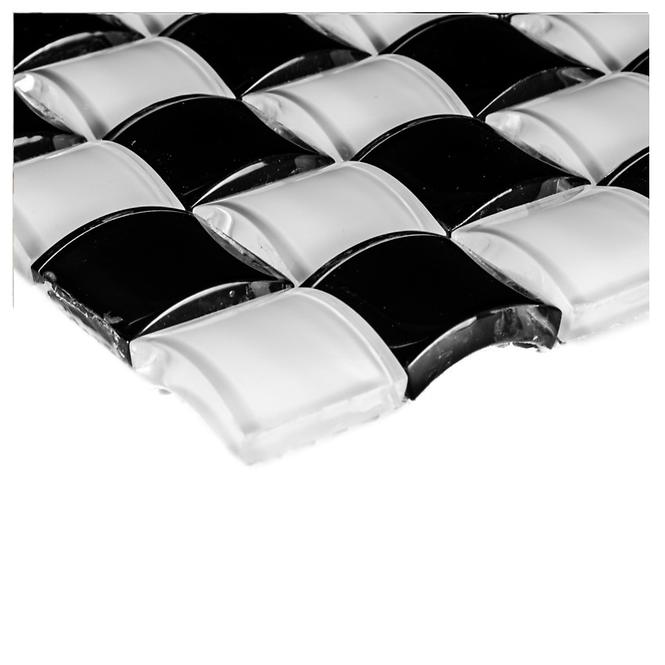 Mosaik 3d black white 78530 25,6x25,6x0,8-1,2