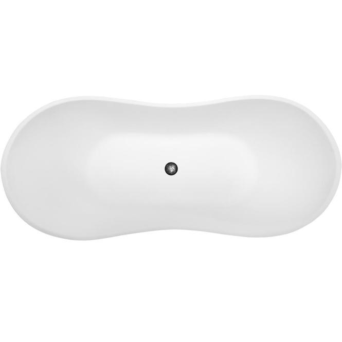 Freistehende Badewanne Viya 160x70 weiß + klik-klak,4