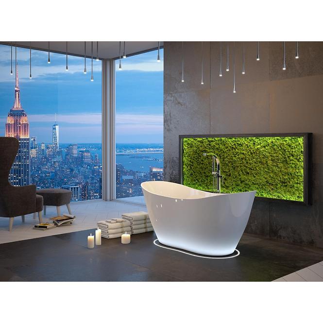 Freistehende Badewanne Viya 160x70 weiß + klik-klak,6