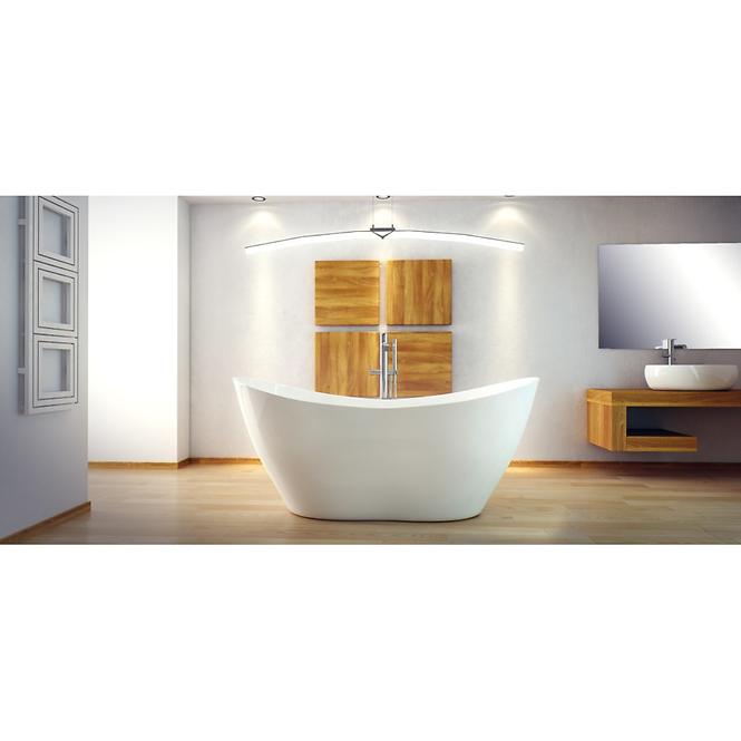 Freistehende Badewanne Viya 160x70 weiß + klik-klak,8