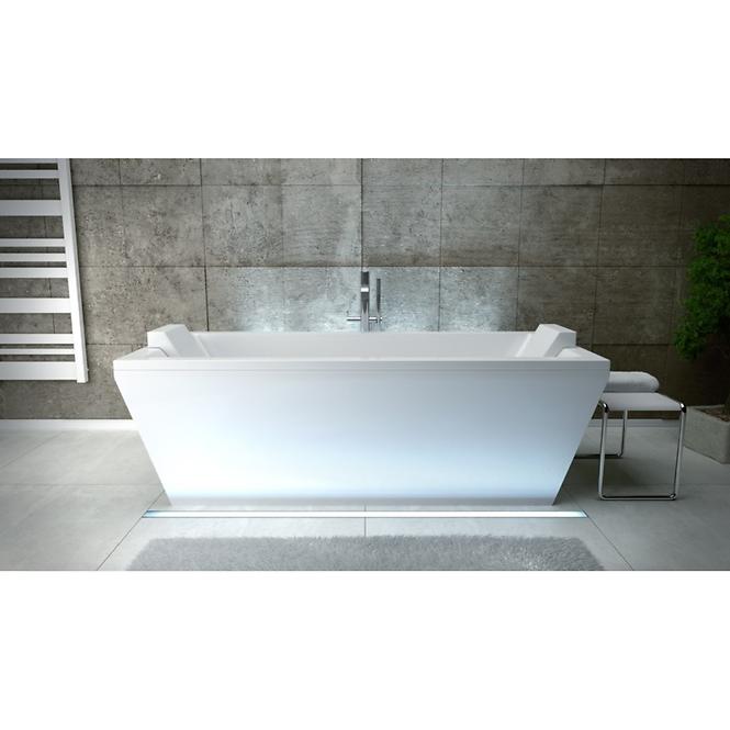Freistehende Badewanne VERA 180/80 weiß + klik-klak,5