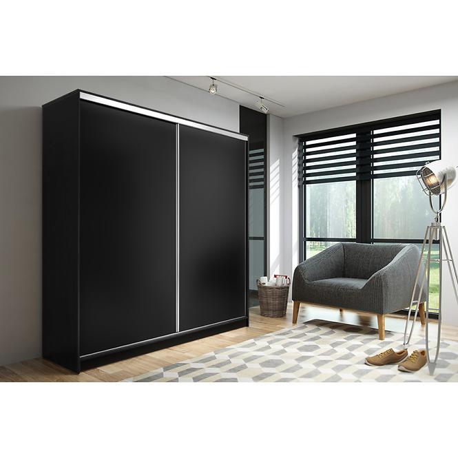 Schrank Edyta 200cm Schwarz