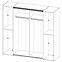 Schrank Kalixtus 200cm 4D Sandeiche / Weiß,5