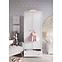 Schrank Luna 85cm 2D Weiß / Pink LN-12,5