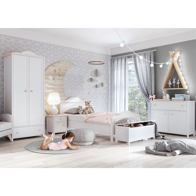 Tv Tisch Luna 120cm Weiß / Pink,5