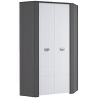 Schrank Hey 97cm Wolfram Grau/Grau Matte/Weiß