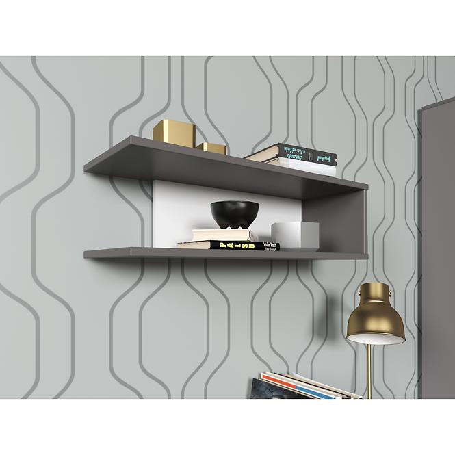 Regal Hey 65cm Wolfram Grau/Grau Matte/Weiß