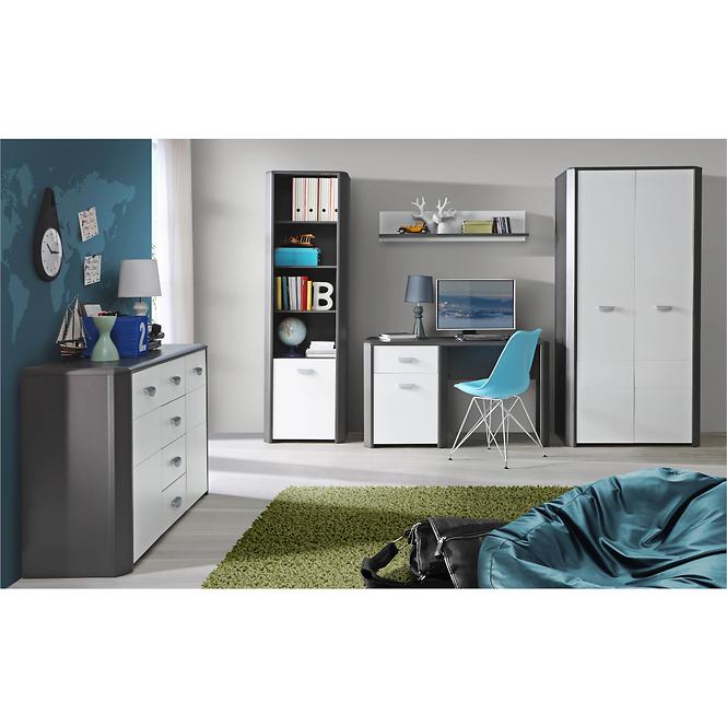 Regal Hey 65cm Wolfram Grau/Grau Matte/Weiß