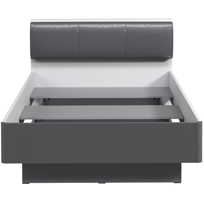 Bett Hey 126cm Wolfram Grau/Grau Matte/Weiß