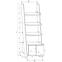 Regal Rack 60cm 1D Eiche Sonoma/Weiß,2