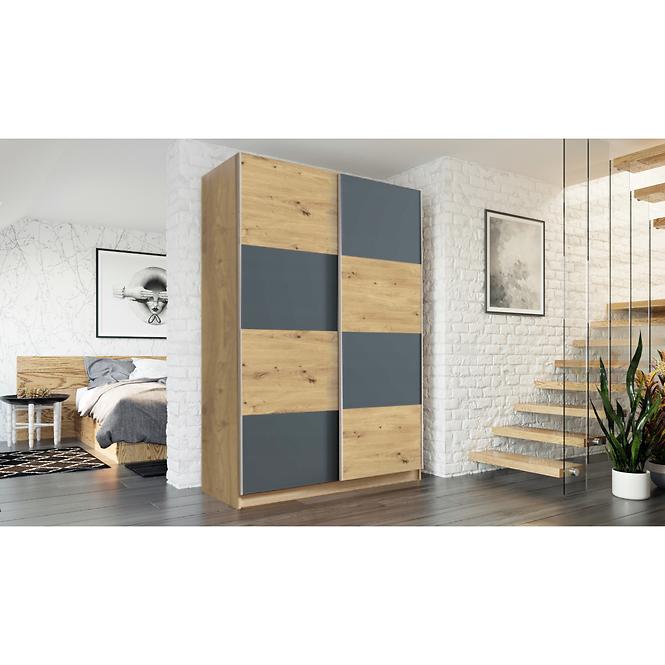 Schrank Alfa 3 150cm Dub Artisan/Graphit,3