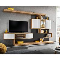 Wandeinheit Palermo 300cm Wotan / Anthrazit / Weißglanz