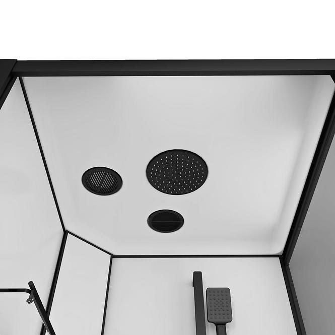 Duschkabine mit Hydromassage Nordic 90x90x220 schwarz