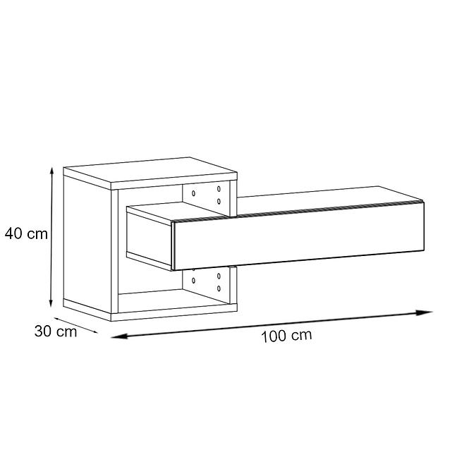 Regal Easy Typ03 Eiche Wotan/Weiß