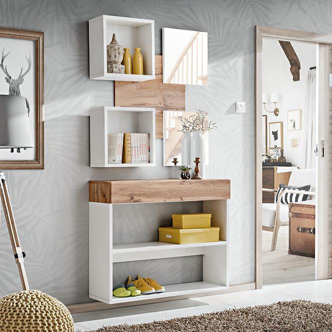 Regal Easy Typ08 Eiche Wotan/Weiß