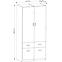 Schrank Snow 03 2-D 4-S Wellington/Grafit,3