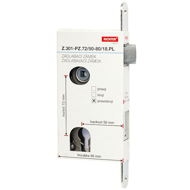 Einsteckschloss z.301-pz.72/50-80/18.pl