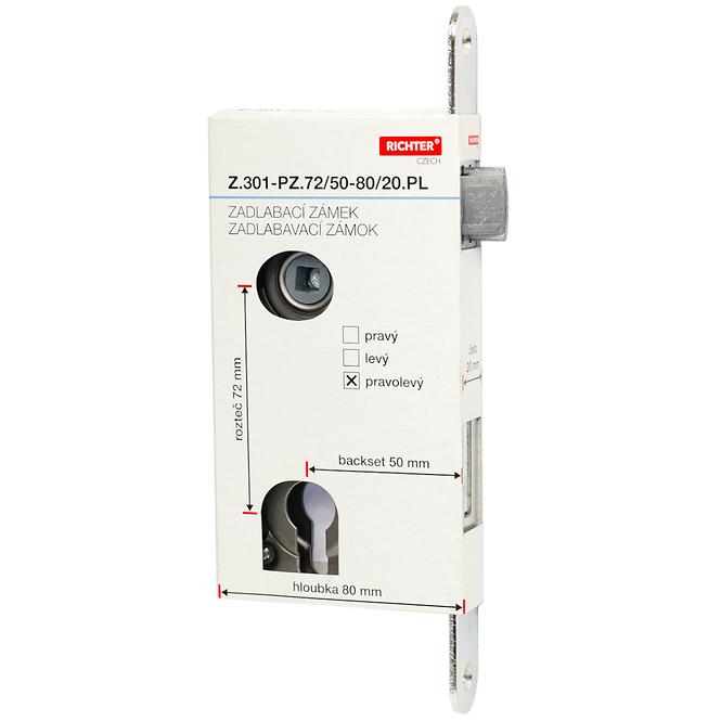 Einsteckschloss z.301-pz.72/50-80/20.pl