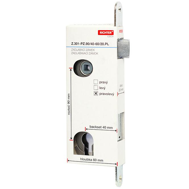 Einsteckschloss z.301-pz.90/40-60/20.pl