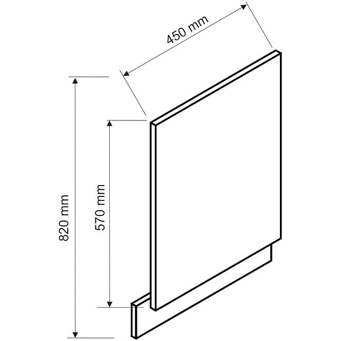 Türen für Einbauspülmaschine Natalia 45po Weiß/Glanz