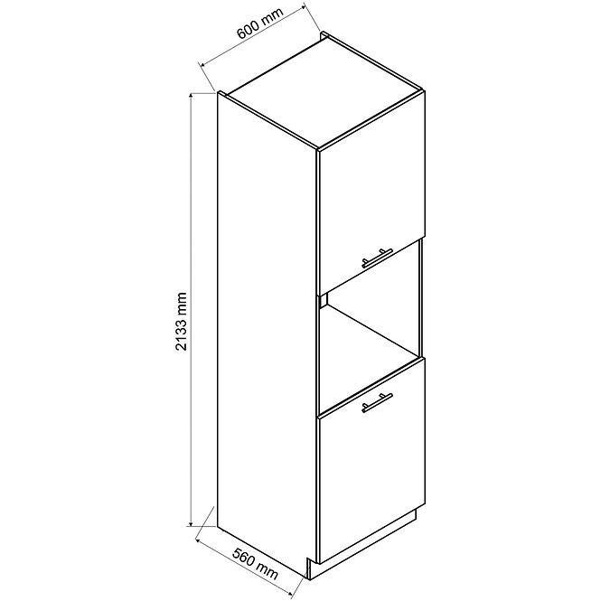 Küchenzeile Natalia D60pk 2133 Pl Grau/Matte