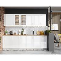 Küchenzeile Natalia 260 Z Ws80su+Ws80 Weiß/Glanz BB