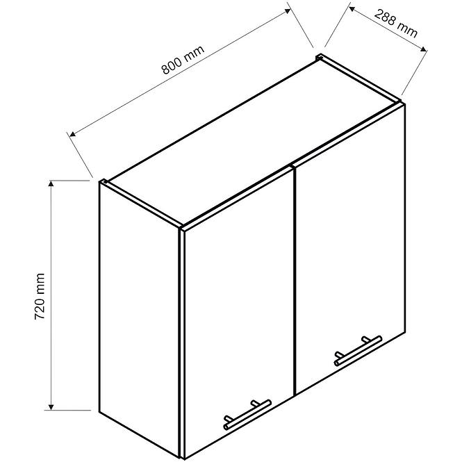 Küchenzeile Elena W80su Alu Artisan