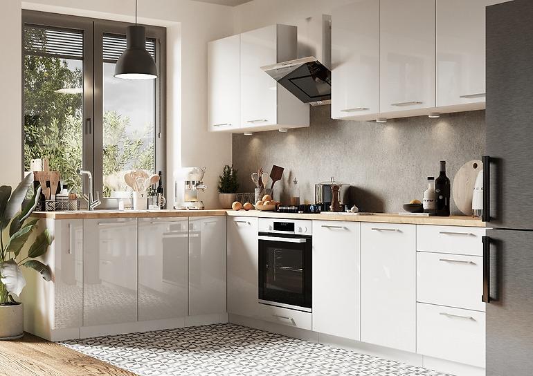 Küchenzeile Vita D60pk 2133 Pl Weiß/Glanz