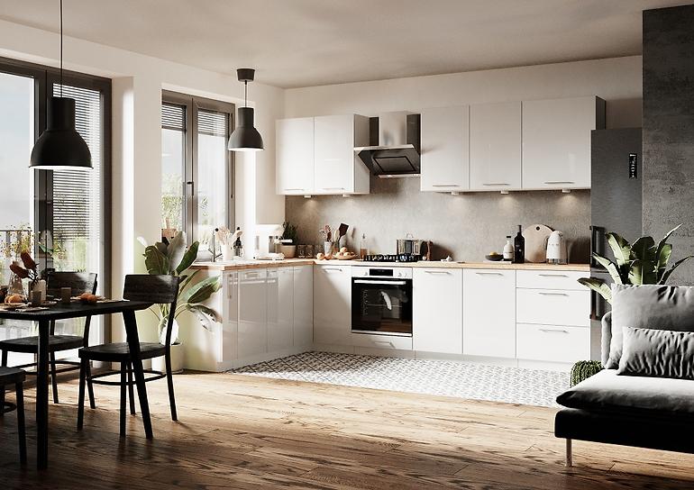 Küchenzeile Vita D60pk 2133 Pl Weiß/Glanz