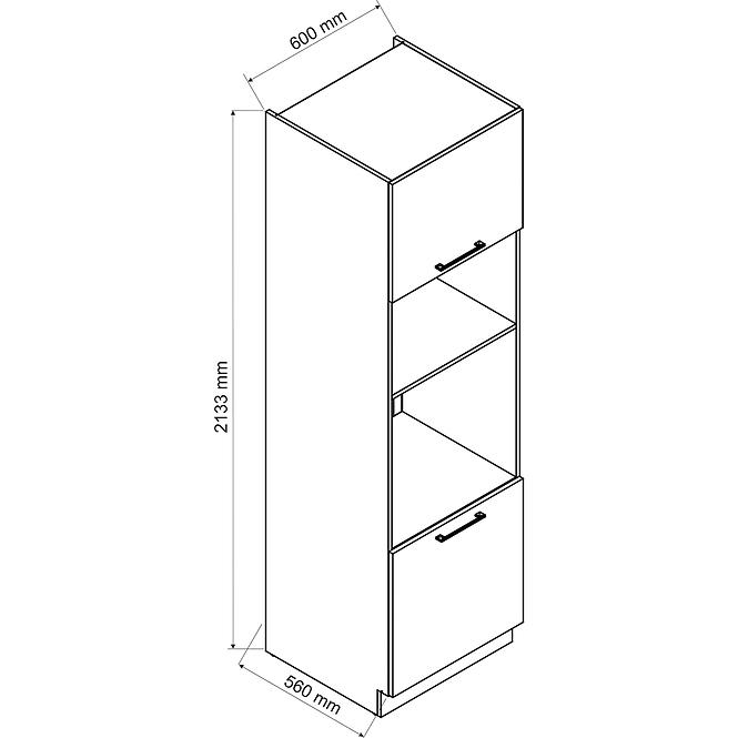 Küchenzeile Vita D60pk Mv2133 Pl Weiß/Glanz