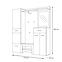 Garderobe Gustavo III + Kissen Eiche Wellington/Weiß,3