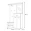 Garderobe Gustavo II + Kissen Eiche Wellington/Weiß,3